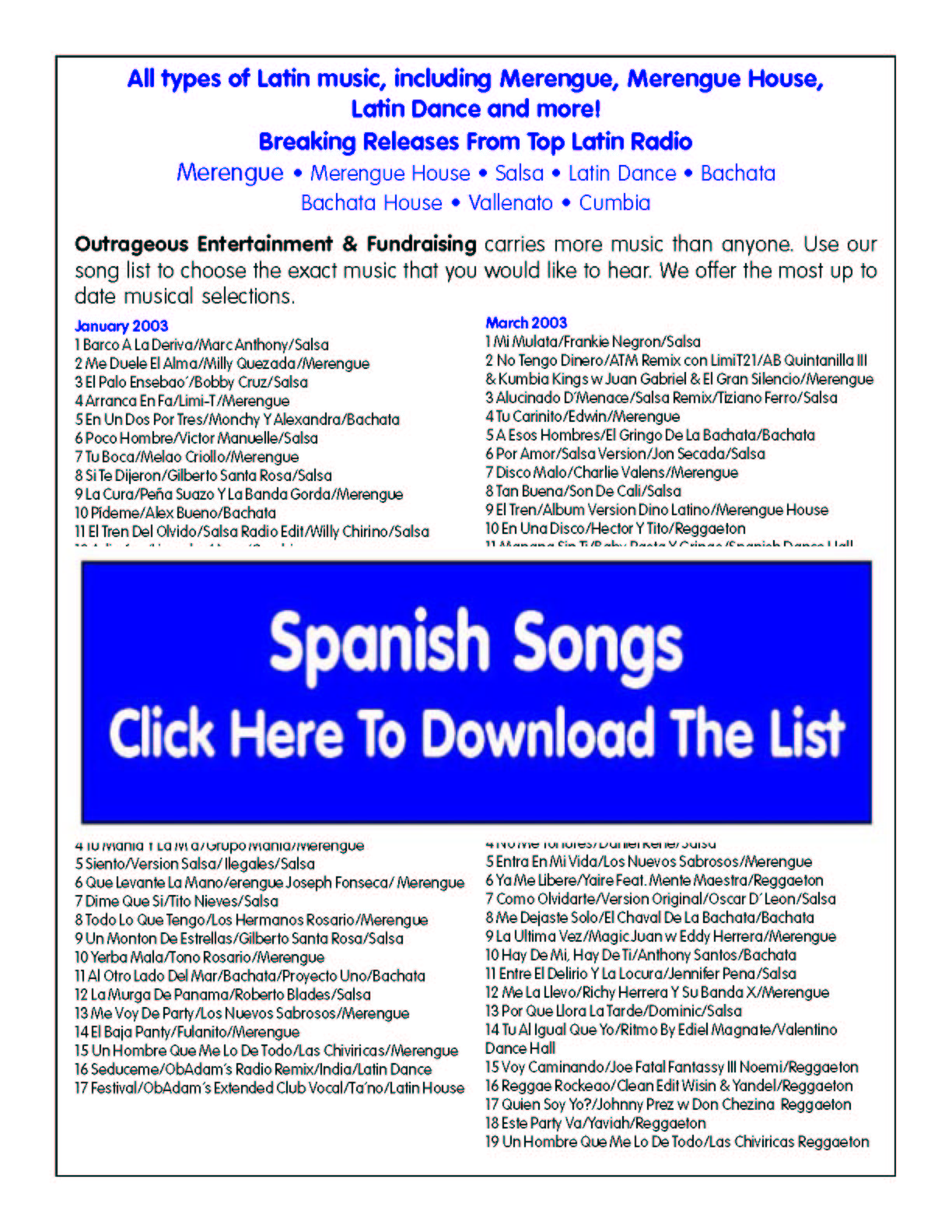 Spanish Wedding Songs List